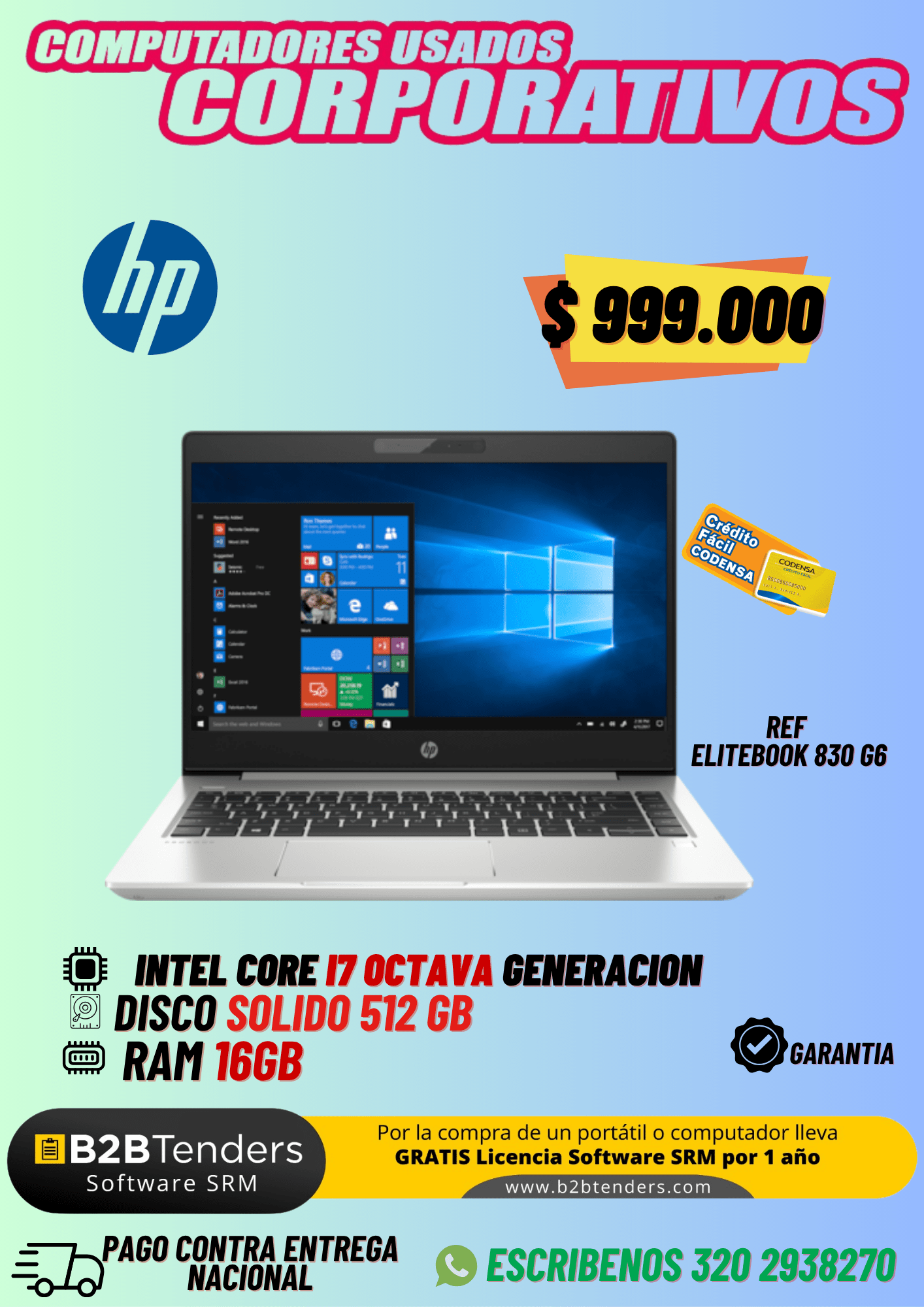 HP EliteBook 830 G6 Usado | i7 8ª Gen, 16GB RAM, SSD 512GB | IVA incluido